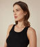 Damen-Tanktop L’Iconique aus Baumwolle schwarz BLACK