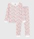 Kinder-Pyjama aus Baumwolle mit eng anliegenden Beinen und Blumenmotiv