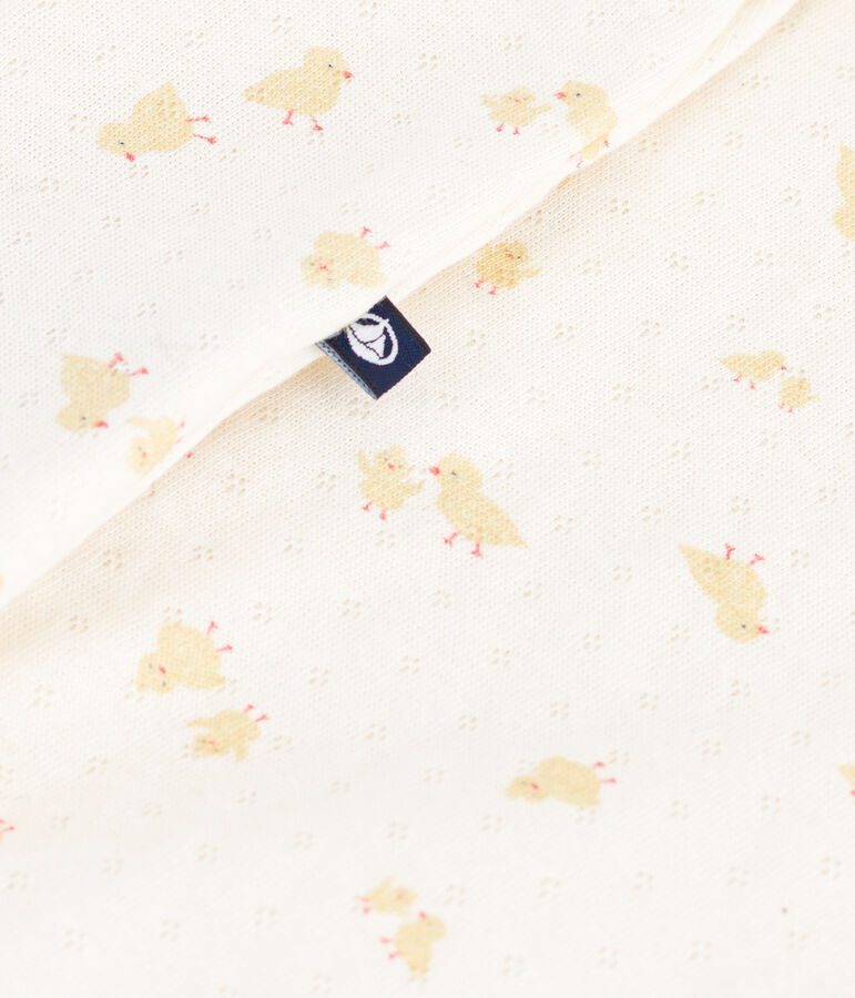 Baby-Overall aus Baumwolle mit K&uuml;ken-Motiv naturfarben/vielfarbig