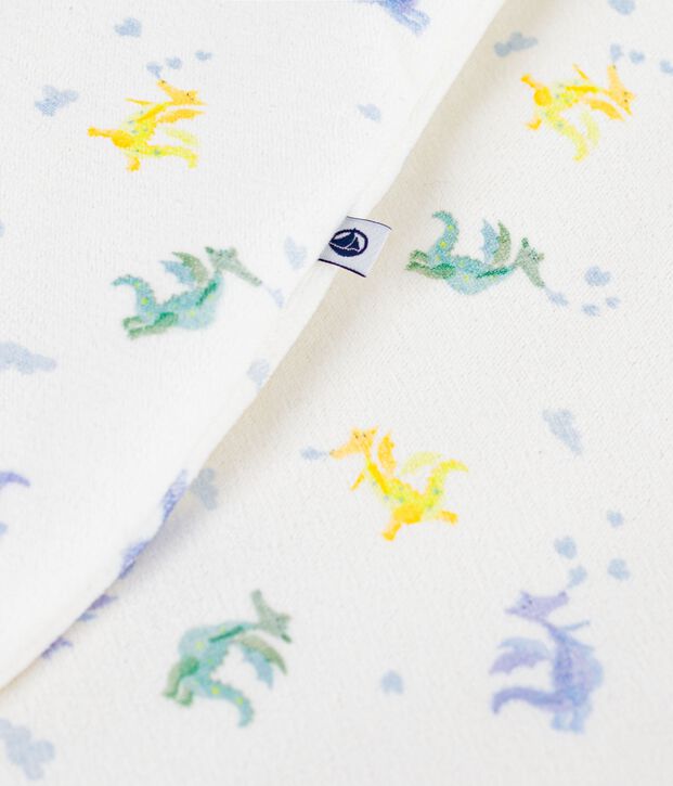 Babyschlafsack aus Baumwolle mit Drachen-Motiv TOG-Wert 3 weiss/vielfarbig