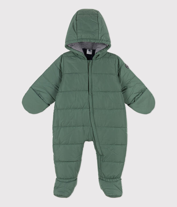 Baby-Schneeanzug aus recycelten Materialien gr&uuml;n