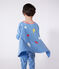 Kinder-Pyjama zum Verkleiden aus phoshoreszierender Baumwolle mit Cape  blau ALASKA/weiss MULTICO