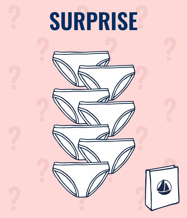 &Uuml;berraschungsset aus 7 Slips f&uuml;r M&auml;dchen vielfarbig