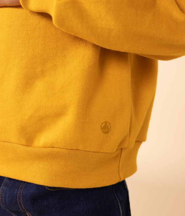 Sweatshirt mit Printmotiv aus Molton gelb