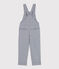 Kinderlatzhose aus gestreiftem Baumwollcanvas für Mädchen blau MEDIEVAL/weiss MARSHMALLOW