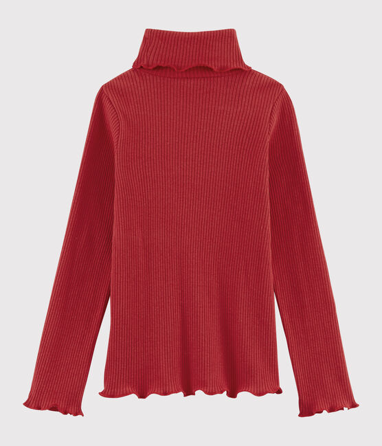 Kinder-Rollkragenshirt für Mädchen rot TERKUIT