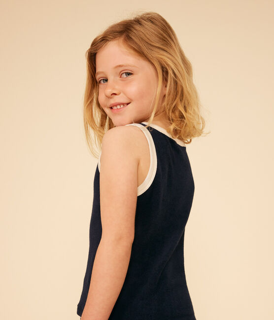 Kinder-Tanktop aus Frottee für Mädchen blau SMOKING