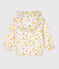 Gemusterte Baby-Windjacke Unisex weiss MARSHMALLOW/rosa ROSE/ MULTICO