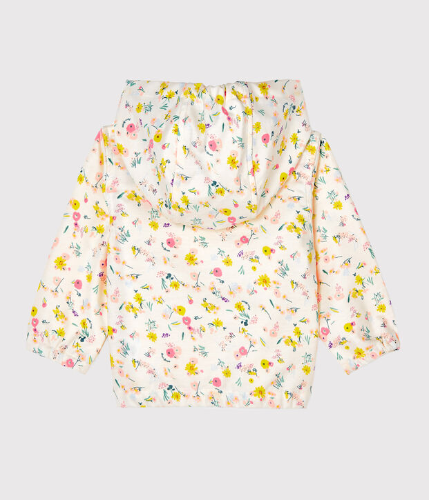 Gemusterte Baby-Windjacke Unisex weiss/rosa/vielfarbig