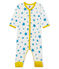Baby-Strampler ohne Füße aus Rippstrick für Jungen weiss MARSHMALLOW/blau ALASKA