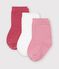 3er-Set Baby-Socken aus Baumwolle mit Herz-Lochstickerei vielfarbig