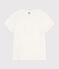 Damen T-Shirt Le Droit aus einfarbiger Baumwolle weiss MARSHMALLOW