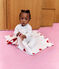 Newborn Baby-Decke aus Baumwolle weiss MARSHMALLOW/rot TERKUIT