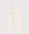 Baby-Latzhose aus einfarbigem Fein-Cord naturfarben MILK