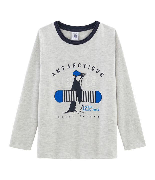 Lang&auml;rmliges T-Shirt f&uuml;r Jungen BELUGA CHINE