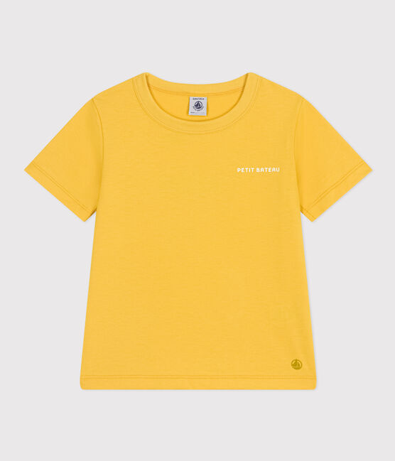 Gemustertes Jungen-T-Shirt aus leichtem Jersey gelb NECTAR