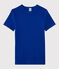 Klassisches Damen-T-Shirt aus Baumwolle mit Rundhalsausschnitt blau SURF
