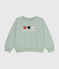 Kinder-Sweatshirt aus Molton für Mädchen grün HERBIER