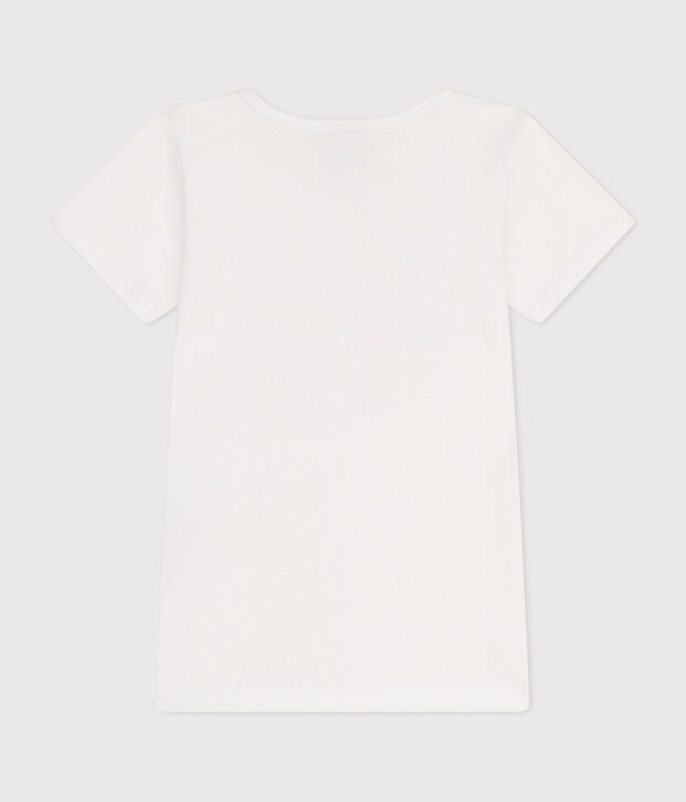 Kurz&auml;rmeliges T-Shirt f&uuml;r Kinder aus Baumwolle weiss