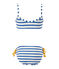 Mädchen-Bikini weiss MARSHMALLOW/blau PERSE