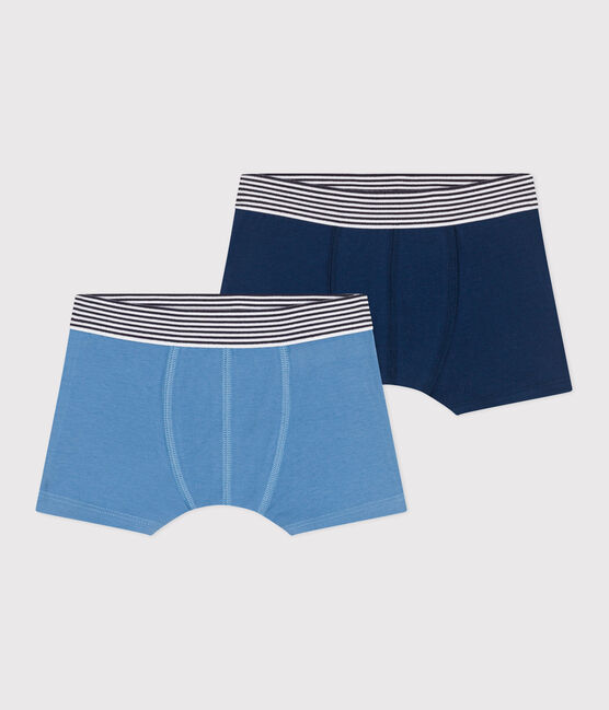 2er-Set Kinder-Boxershorts aus einfarbiger Baumwolle mit Elastan  variante 1