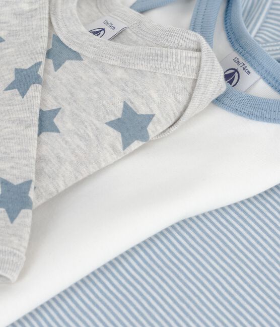 Set langärmeliger Baby-Bodys aus Baumwolle mit Sternmotiv variante 1