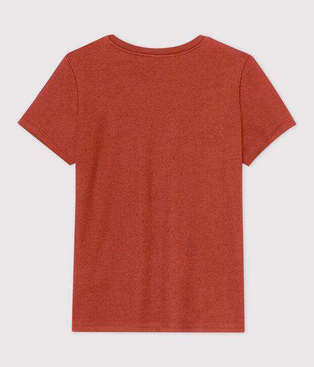 T-Shirt DAS GERADE mit Rundhalsausschnitt aus Bio-Baumwolle f&uuml;r Damen braun