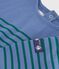 Lang&auml;rmeliges Baby T-Shirt aus Baumwolle mit Streifen. blau/gr&uuml;n