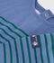 Lang&auml;rmeliges Baby T-Shirt aus Baumwolle mit Streifen. blau/gr&uuml;n