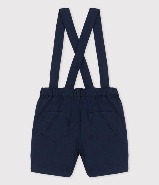 Baby-Shorts mit Trägern aus Sergestoff blau SMOKING