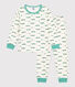 Kinder-Pyjama aus Molton mit Krokodil-Motiv