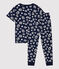 Kinderpyjama aus Baumwolle mit Sternen-Print für Jungen blau SMOKING/weiss MARSHMALLOW