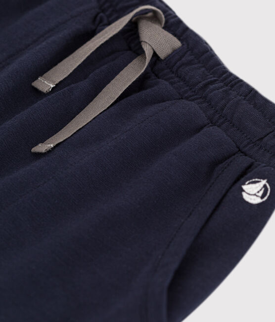 Kinder-Shorts aus geflammtem Jersey für Mädchen blau SMOKING