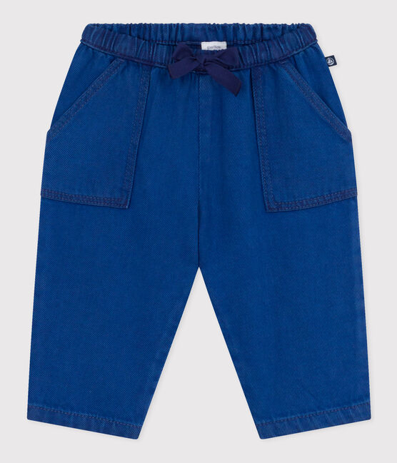 Baby-Hose aus Lyocell-Baumwolle blau INCOGNITO