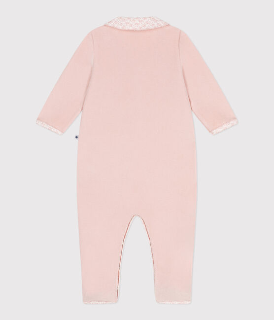 Strampler aus Nicki mit Kragen rosa SALINE