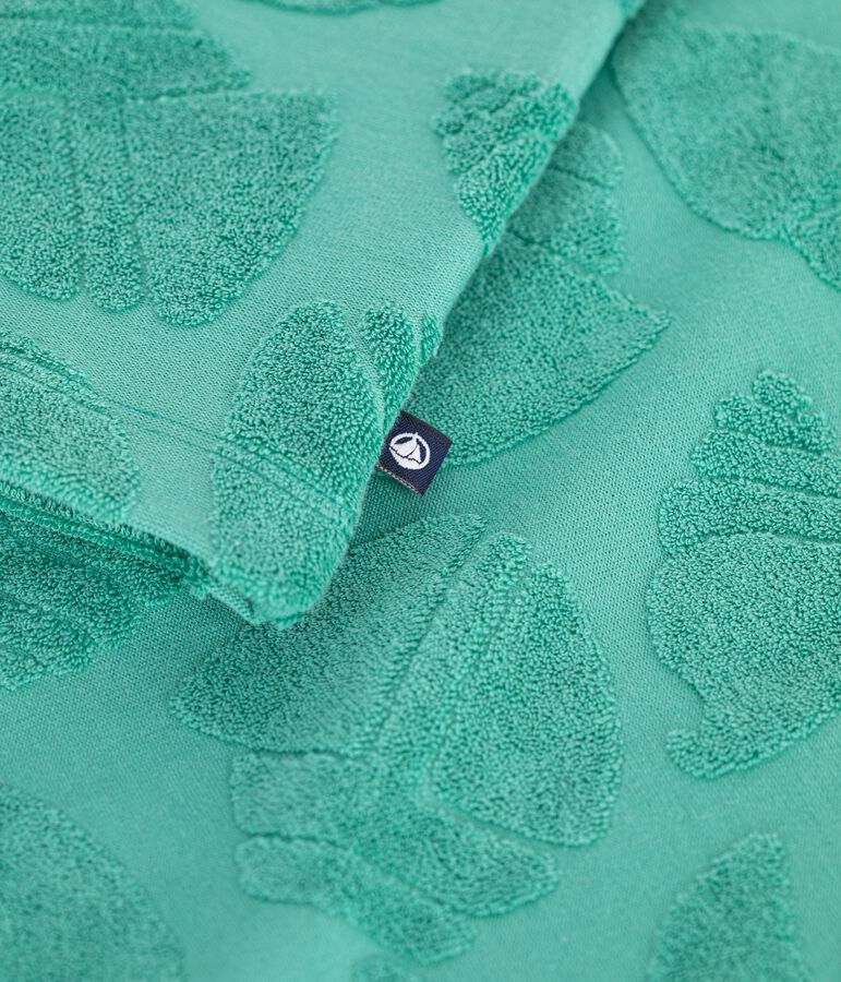 Kurz&auml;rmeliges Kinder-Hemd aus Baumwolle gr&uuml;n