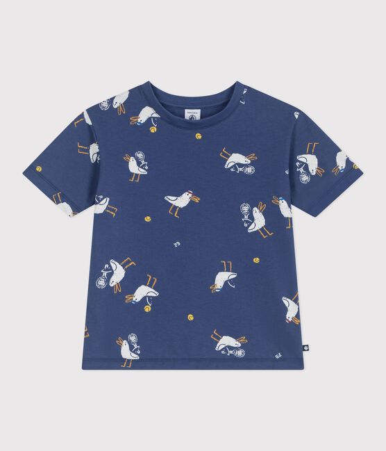 Kurzärmeliges Kinder-T-Shirt aus Baumwolle mit Möwenmotiv CREPUSCULE/ MULTICO
