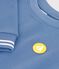 Kinder-Sweatshirt aus einfarbiger Baumwolle blau