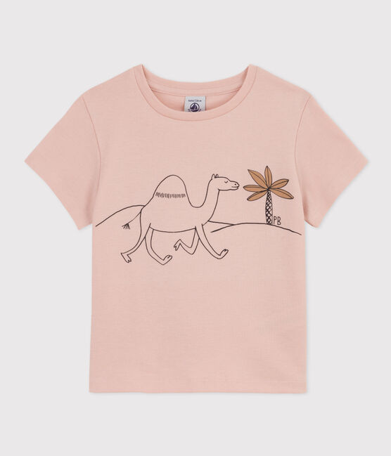 Bedrucktes Kinder-T-Shirt aus Baumwolle für Mädchen rosa SALINE