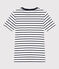 T-Shirt L’ICONIQUE aus Baumwolle mit rundem Ausschnitt für Damen weiss MARSHMALLOW/blau SMOKING