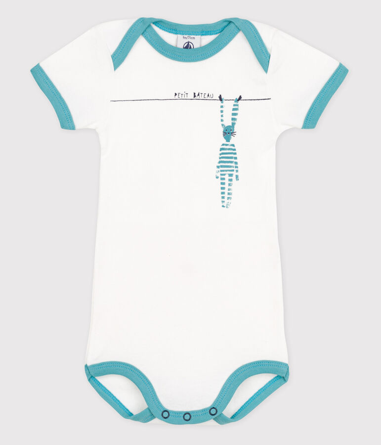 Kurz&auml;rmeliger Baby-Body weiss