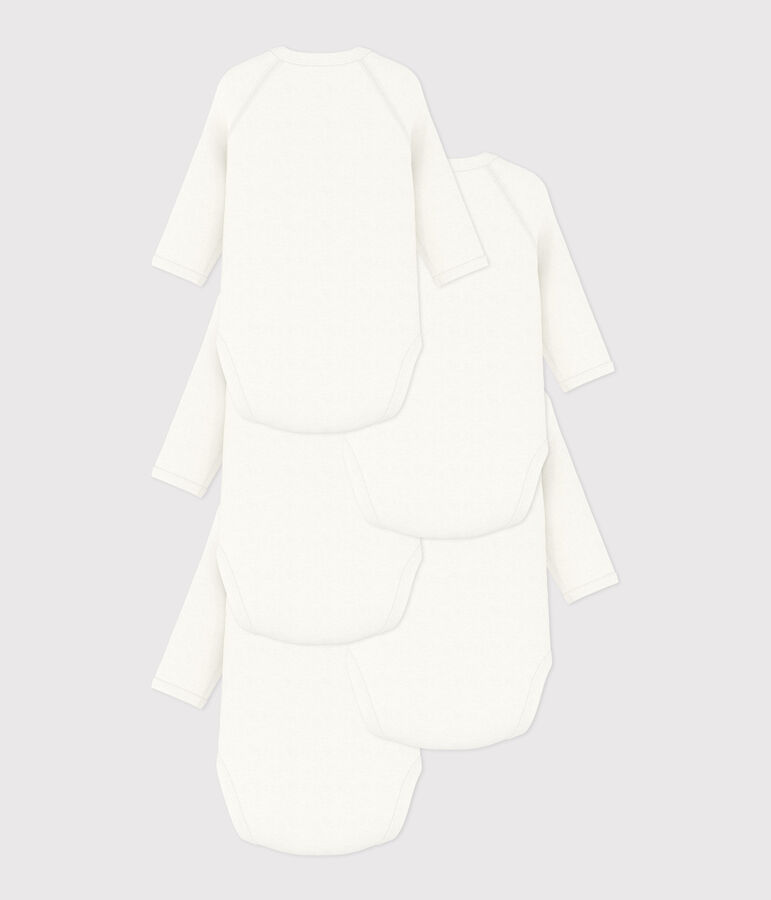 5er-Set lang&auml;rmelige Wickelbodys aus Baumwolle vielfarbig