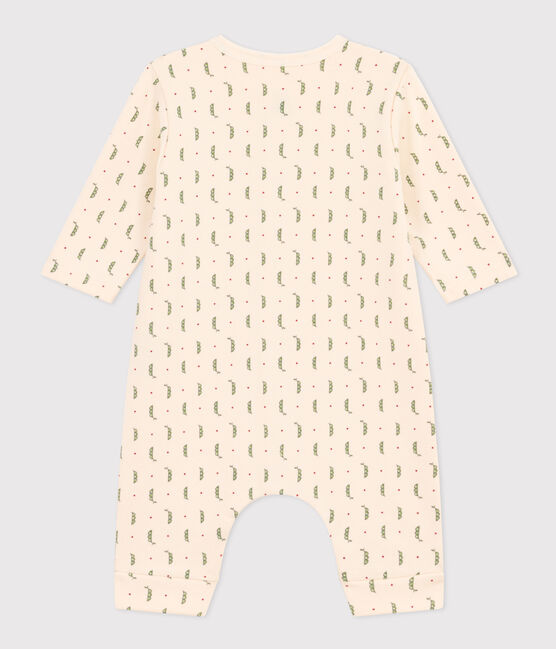 Langer Baby-Overall aus Molton weiss AVALANCHE/ MULTICO