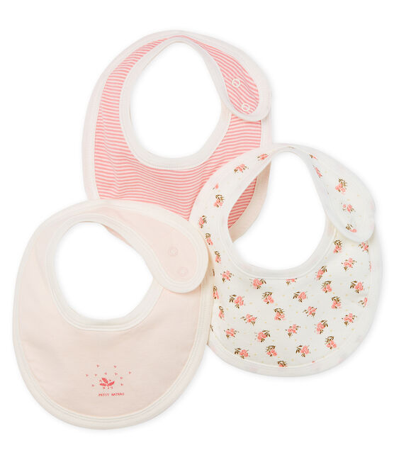 Set mit drei Baby-Lätzchen aus Rippstrick. variante 1