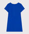 Kurzärmeliges Kinder-Kleid aus Baumwolle für Mädchen blau CALVIN