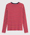 Damen-T-Shirt mit Rundhalsausschnitt rot TERKUIT/weiss MARSHMALLOW