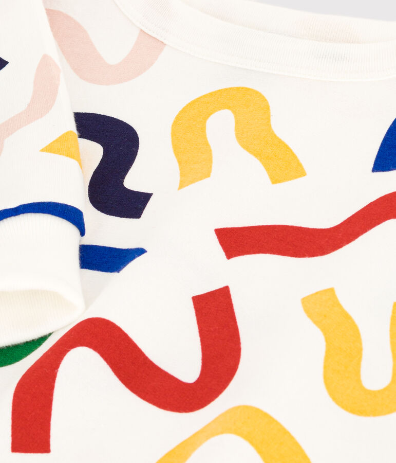 Sweatshirt mit Printmotiv aus leichtem Molton Kinder/Jungen weiss MARSHMALLOW/weiss MULTICO