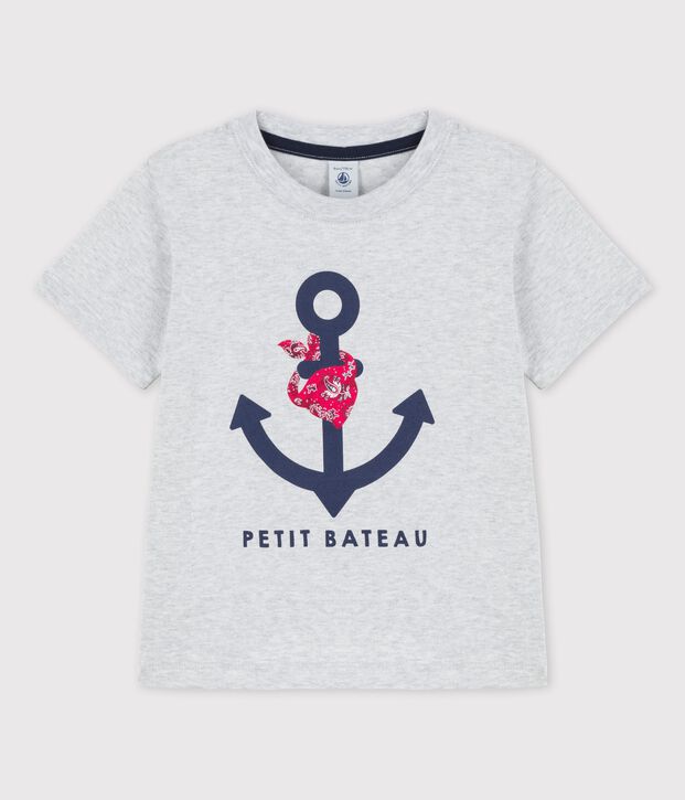 Kurz&auml;rmeliges T-Shirt aus Baumwolle f&uuml;r Jungen grau