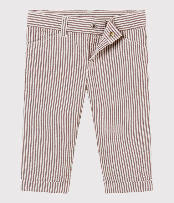 Gestreifte babyhose jungen rot VINO/weiss MARSHMALLOW