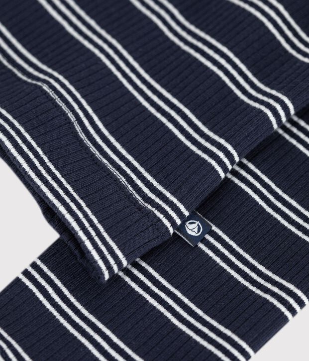 Damen-Cardigan aus Baumwolle mit Streifen blau/weiss